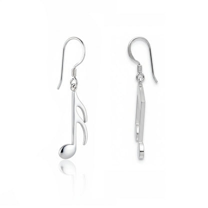 Mismatched Eighth Note Dangle Earrings: Music Lover