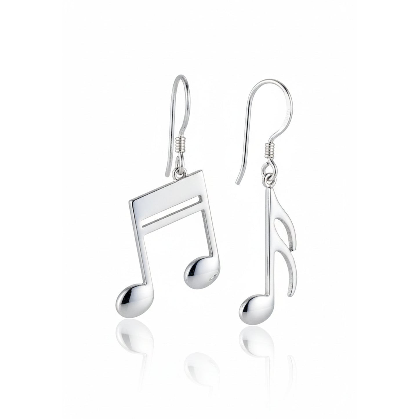 Mismatched Eighth Note Dangle Earrings: Music Lover