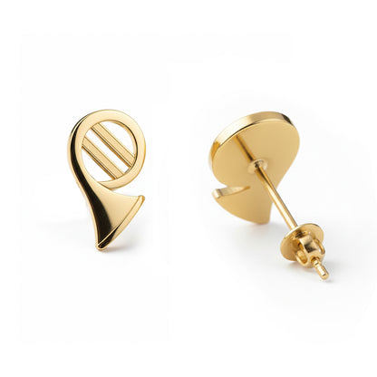 French Horn Stud Earrings: Music Lover