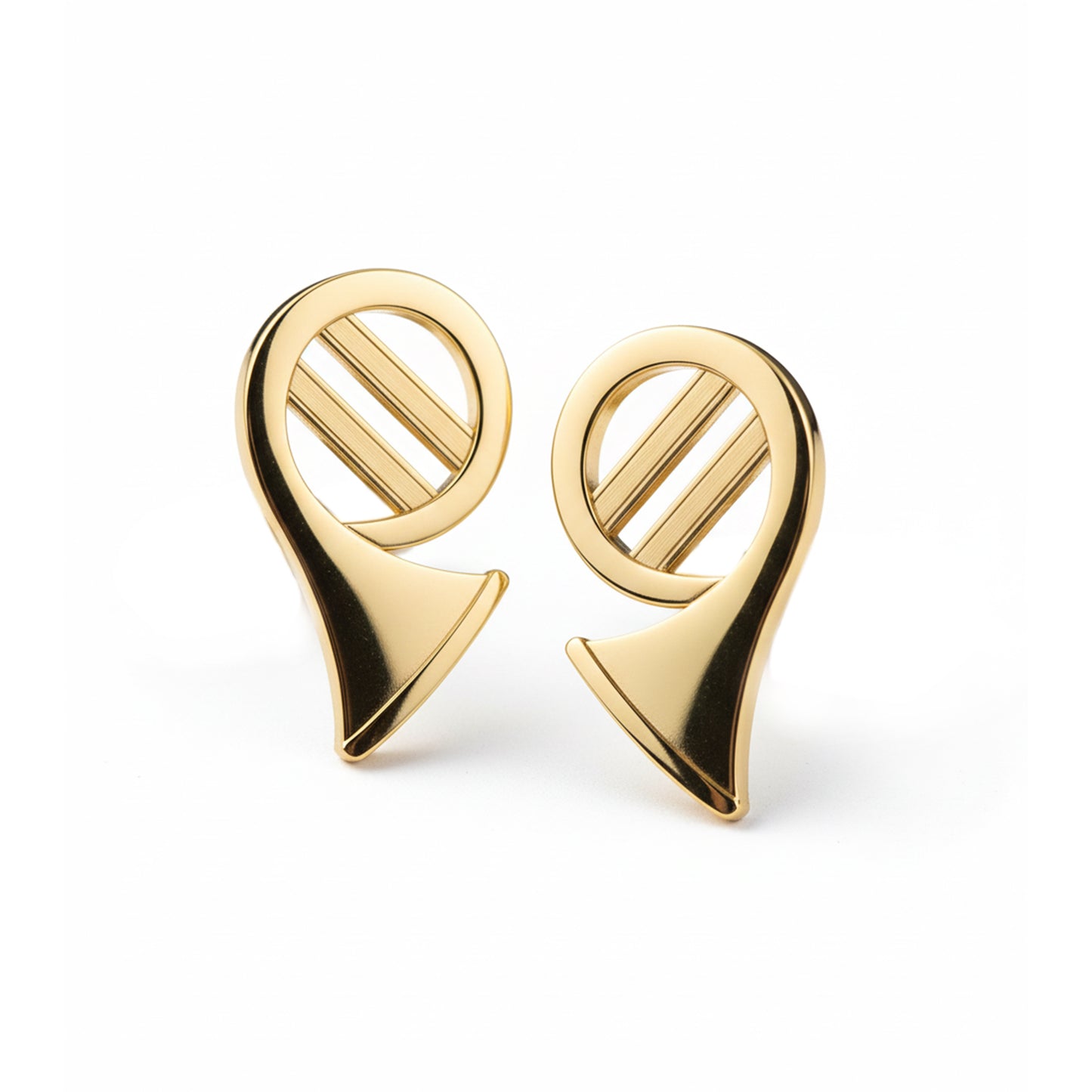French Horn Stud Earrings: Music Lover