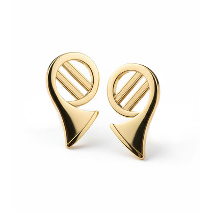 French Horn Stud Earrings: Music Lover