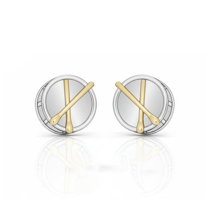 Drum and Drumstick Stud Earrings: Music Lover & Percussionist