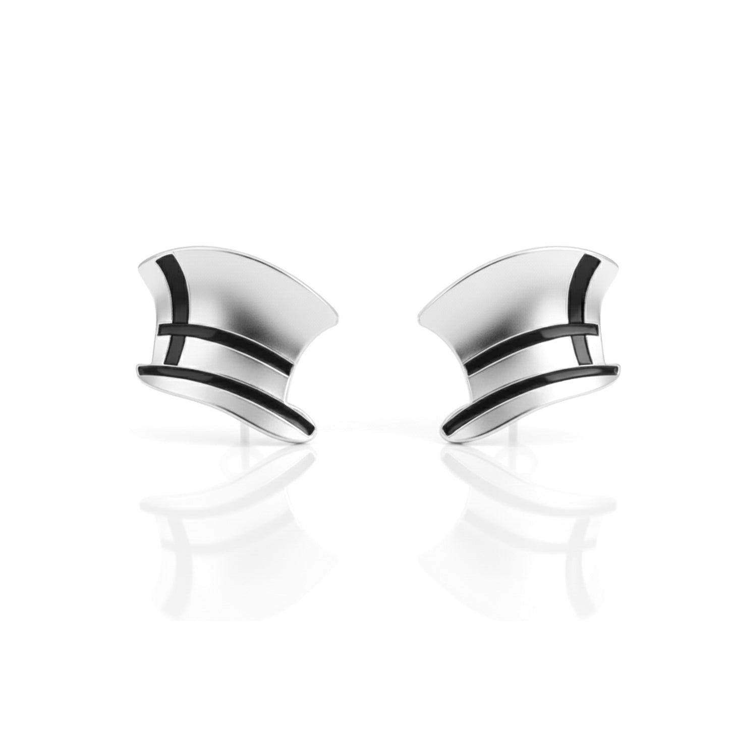 Top Hat Stud Earrings: Elegant & Dapper Style