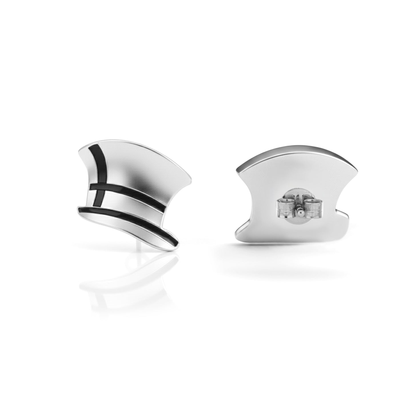 Top Hat Stud Earrings: Elegant & Dapper Style