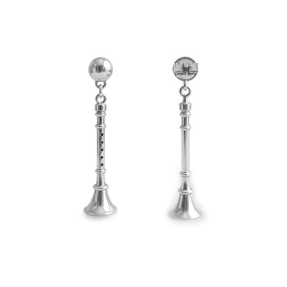 Clarinet Stud Earrings: Music Lover & Clarinetist Elegance