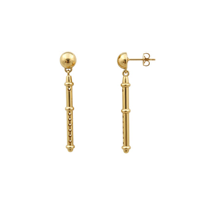 Music Instrument Flute Drop Stud Earrings: Music Lover & Unique Style
