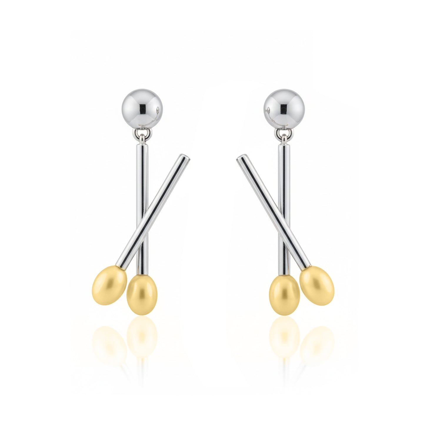 Mallet Drop Stud Earrings: Music Lover & Percussionist's Touch