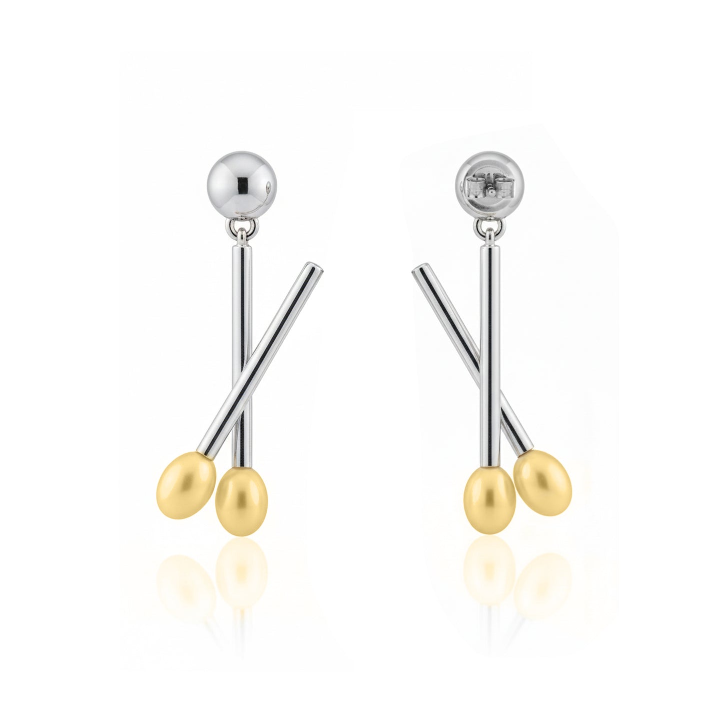 Mallet Drop Stud Earrings: Music Lover & Percussionist's Touch