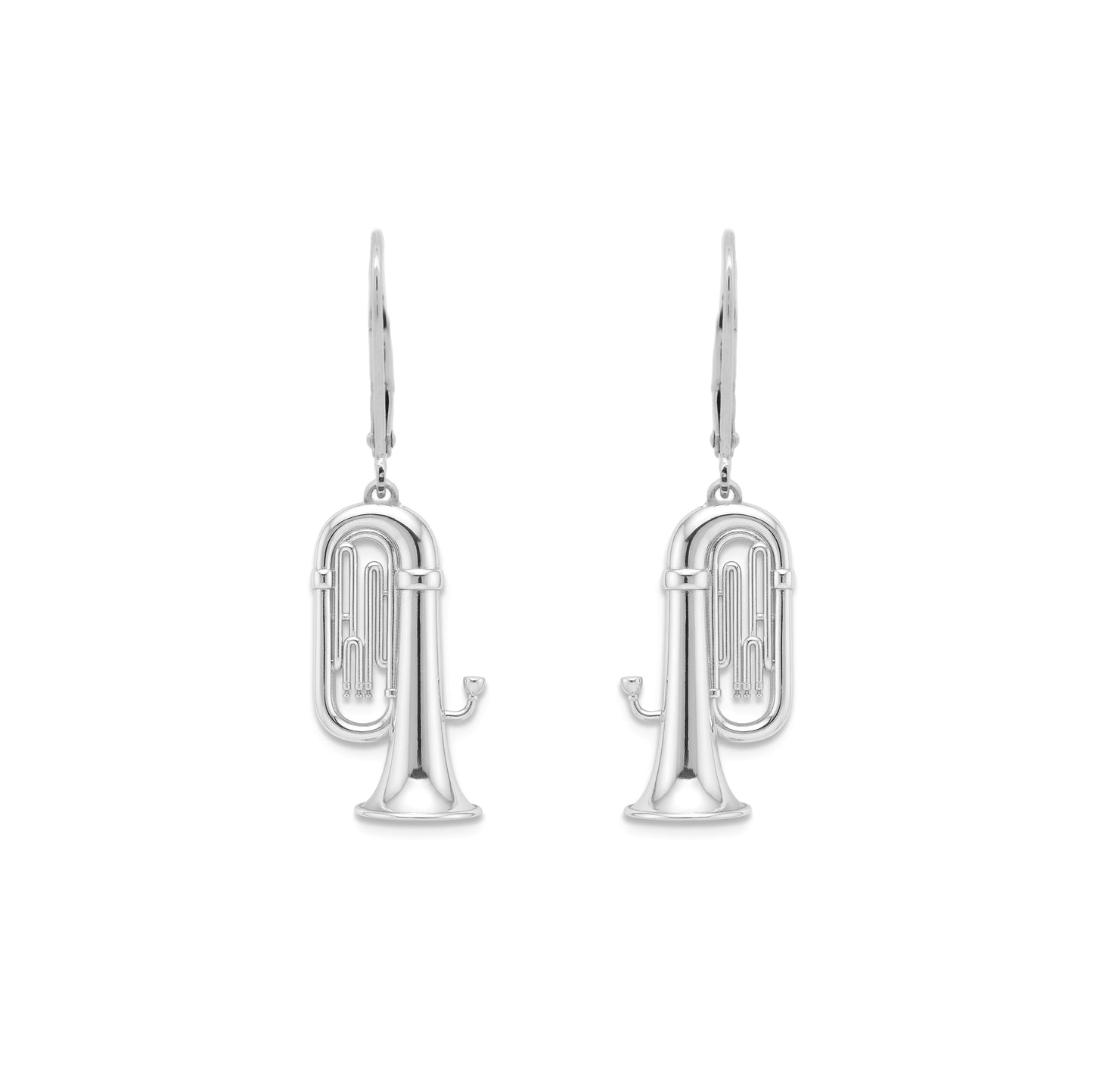 Baritone Horn Lever Back Earrings: Music Lover