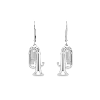 Baritone Horn Lever Back Earrings: Music Lover