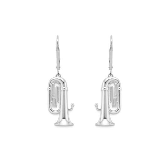 Baritone Horn Lever Back Earrings: Music Lover