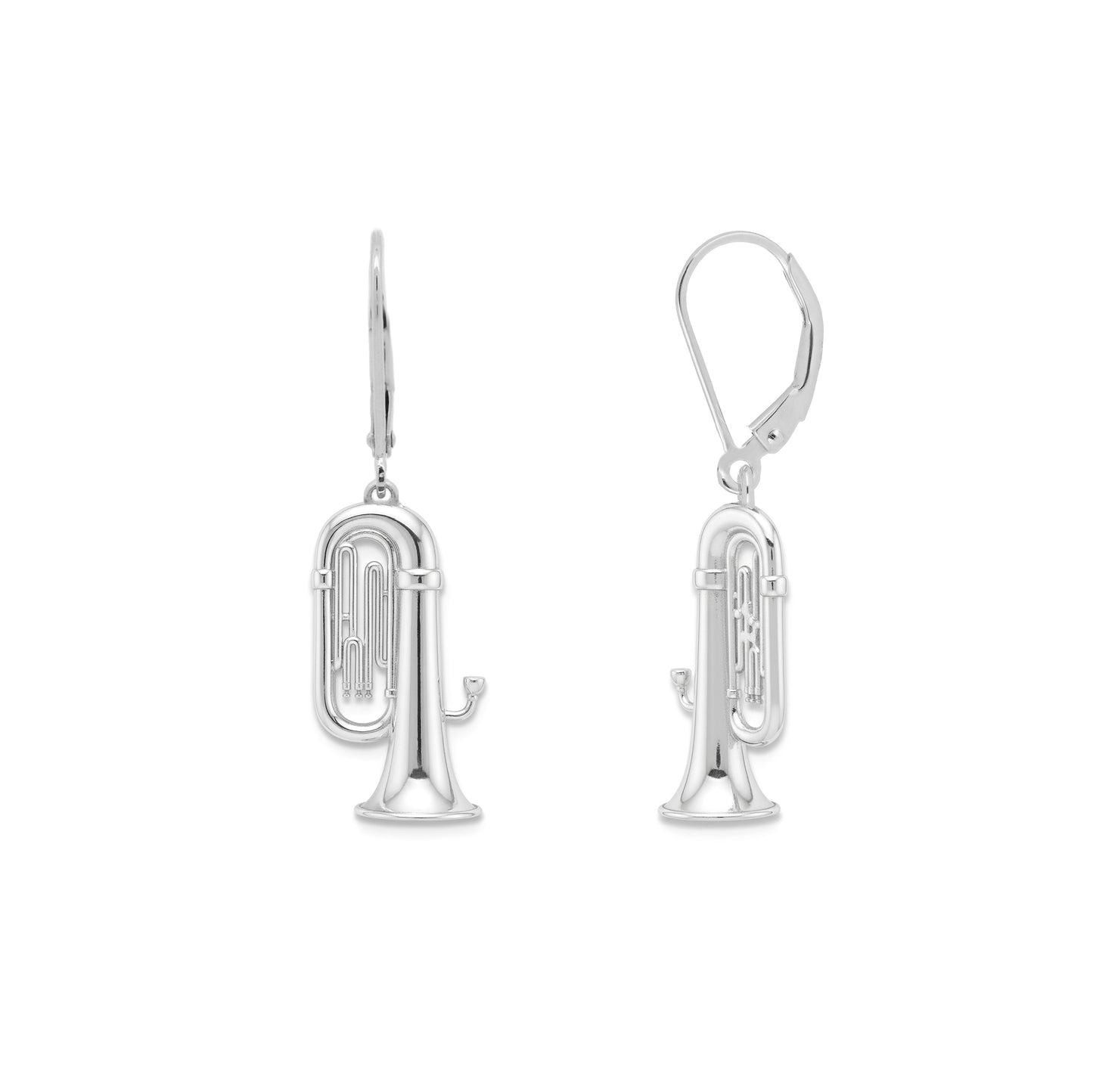 Baritone Horn Lever Back Earrings: Music Lover