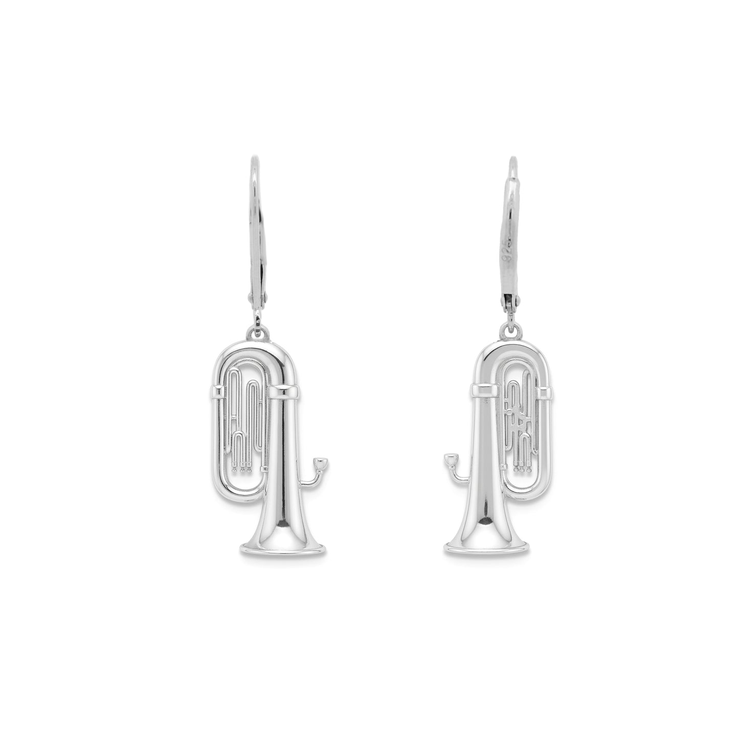 Baritone Horn Lever Back Earrings: Music Lover