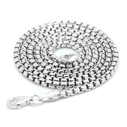 Box Chain Necklace - (KVD-012) – Simple & Sleek Design in 925 Sterling Silver