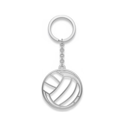 Volleyball Keychain - Outline Volleyball Charm Keychain