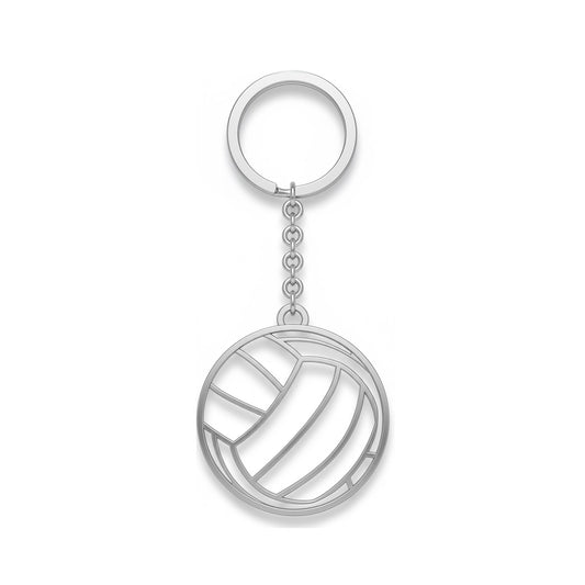 Volleyball Keychain - Outline Volleyball Charm Keychain