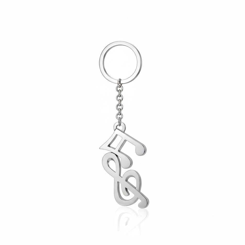 The Interlocking Music Notes Keychain: Harmony in Motion