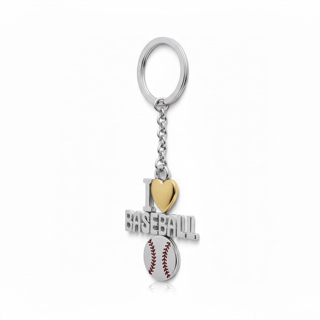 Baseball Keychain – "I Love Baseball Design"