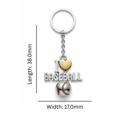 Baseball Keychain – "I Love Baseball Design"