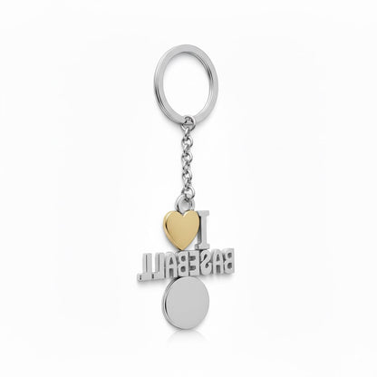Baseball Keychain – "I Love Baseball Design"