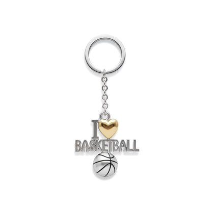 Basketball Keychain - I Love Basketball Design
