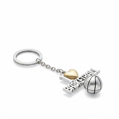 Basketball Keychain - I Love Basketball Design