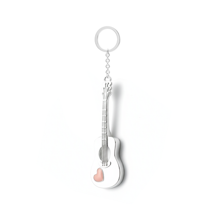 The Acoustic Guitar Keychain with Heart: A Love Song Accessory