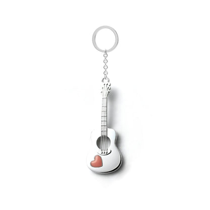 The Acoustic Guitar Keychain with Heart: A Love Song Accessory