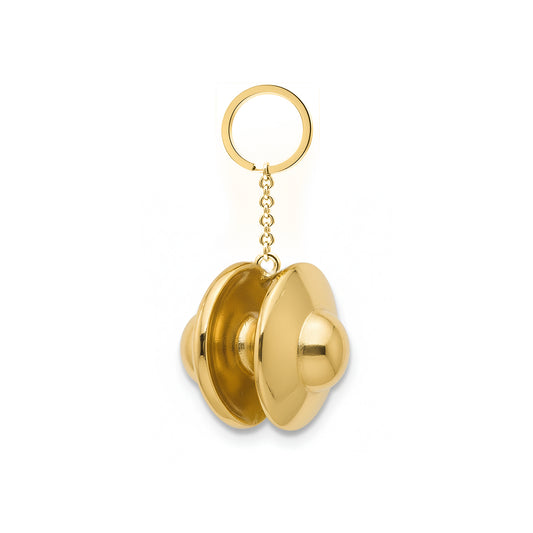 The Cymbal Keychain: Crash and Clarity Gold Plated
