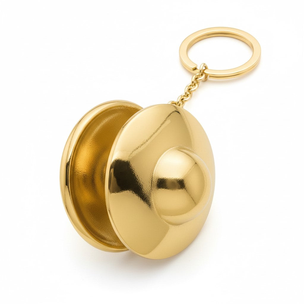 The Cymbal Keychain: Crash and Clarity Gold Plated