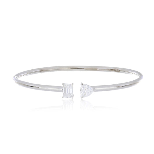Moissanite 2.60ctw Bangle in Sterling Silver