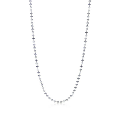Bead Chain Necklace - (M/CP180) – Simple & Sleek Design in 925 Sterling Silver