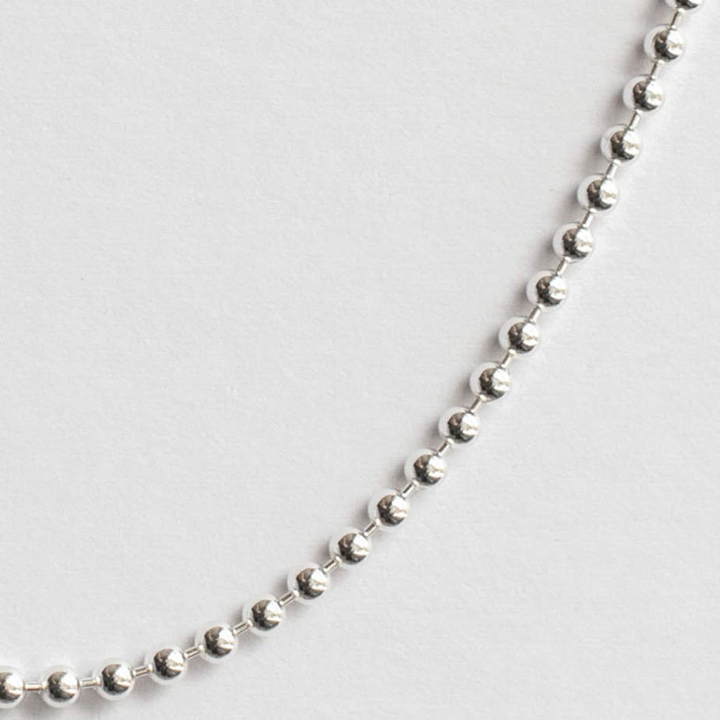 Bead Chain Necklace - (M/CP180) – Simple & Sleek Design in 925 Sterling Silver