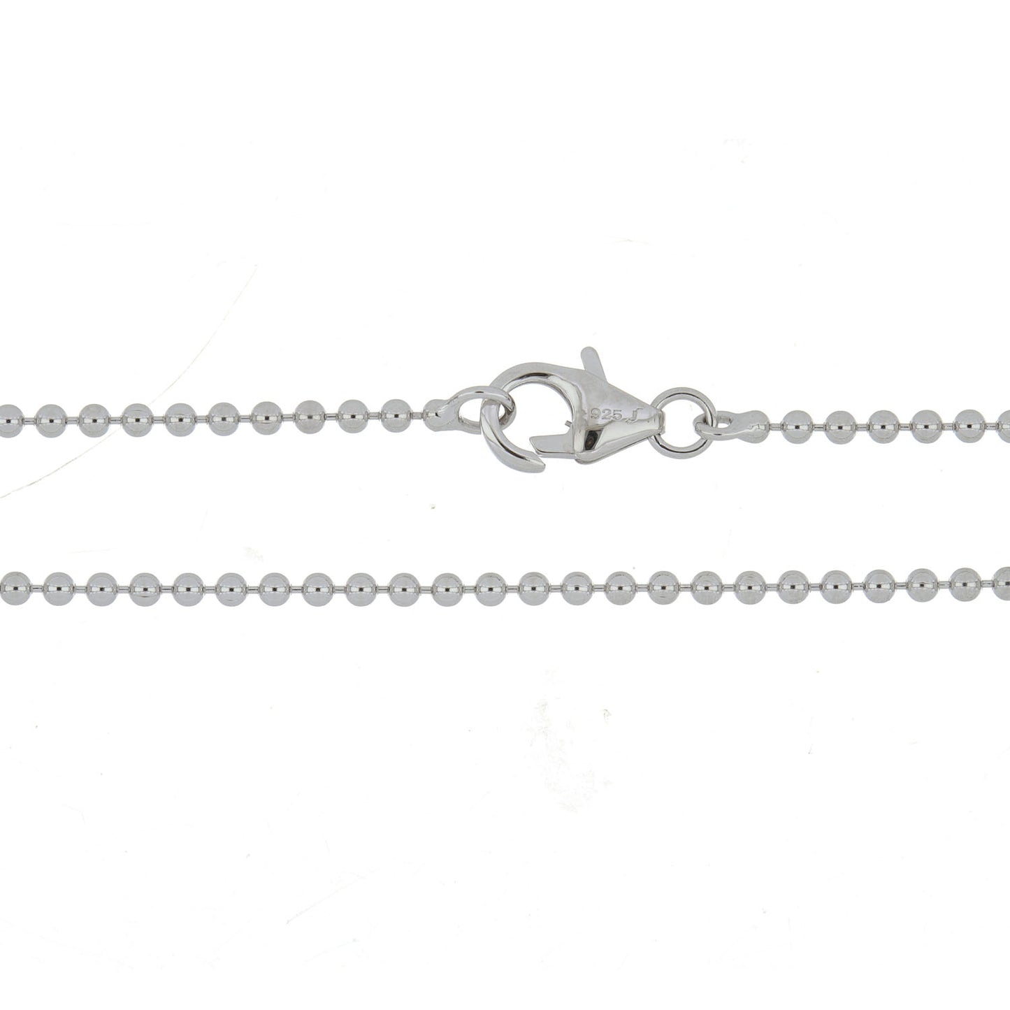 Bead Chain Necklace - (M/CP180) – Simple & Sleek Design in 925 Sterling Silver