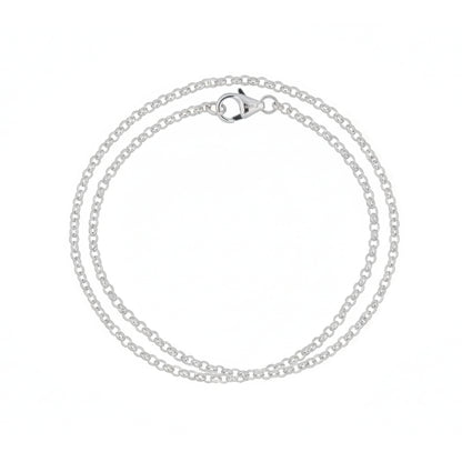 Figaro Chain Necklace (M/FZ030) – Simple & Sleek Design in 925 Sterling Silver