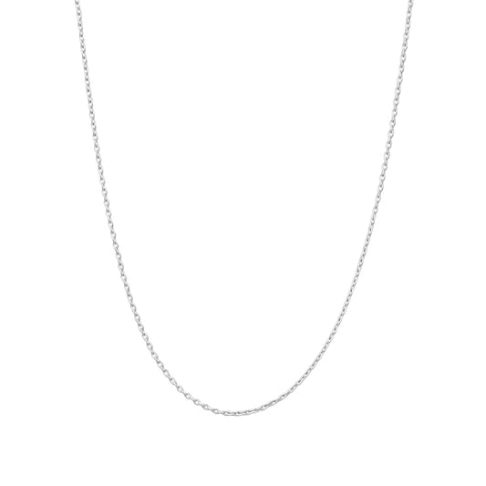 "Figaro Chain Necklace (M/FZ030) – Simple & Sleek Design in 925 Sterling Silver"