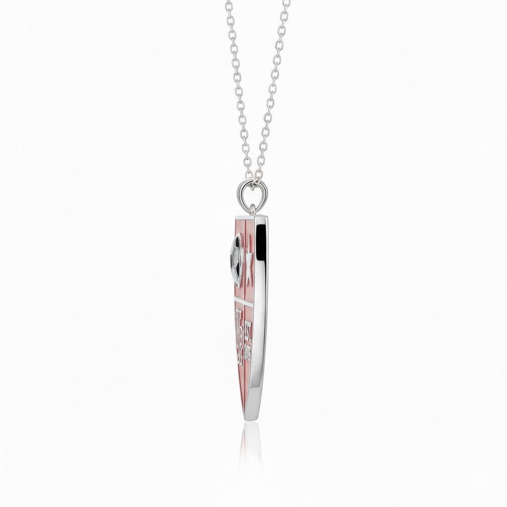 Vista Ridge High School Soccer Shields Pendant (Rangers) – Crest Design with Soccer & Star – Sterling Silver 925