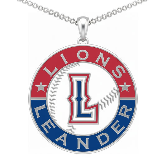 Leander High School Circle Pendant “L” Logo (Lions)