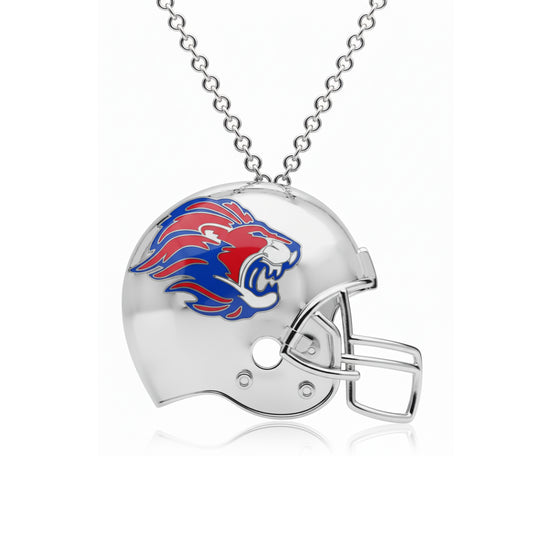 Leander High School Helmet Pendant (Lions) – Sterling Silver 925