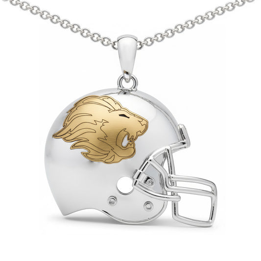 Leander High School Helmet Pendant (Lions) – Sterling Silver 925