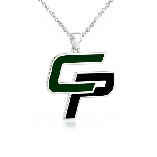 Cedar Park High School “CP” Logo Pendant (Timberwolves)-Sterling Silver 925