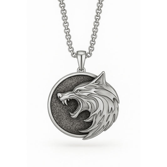 Cedar Park High School Exclusive Mascot Pendant (Timberwolves)-Sterling Silver 925