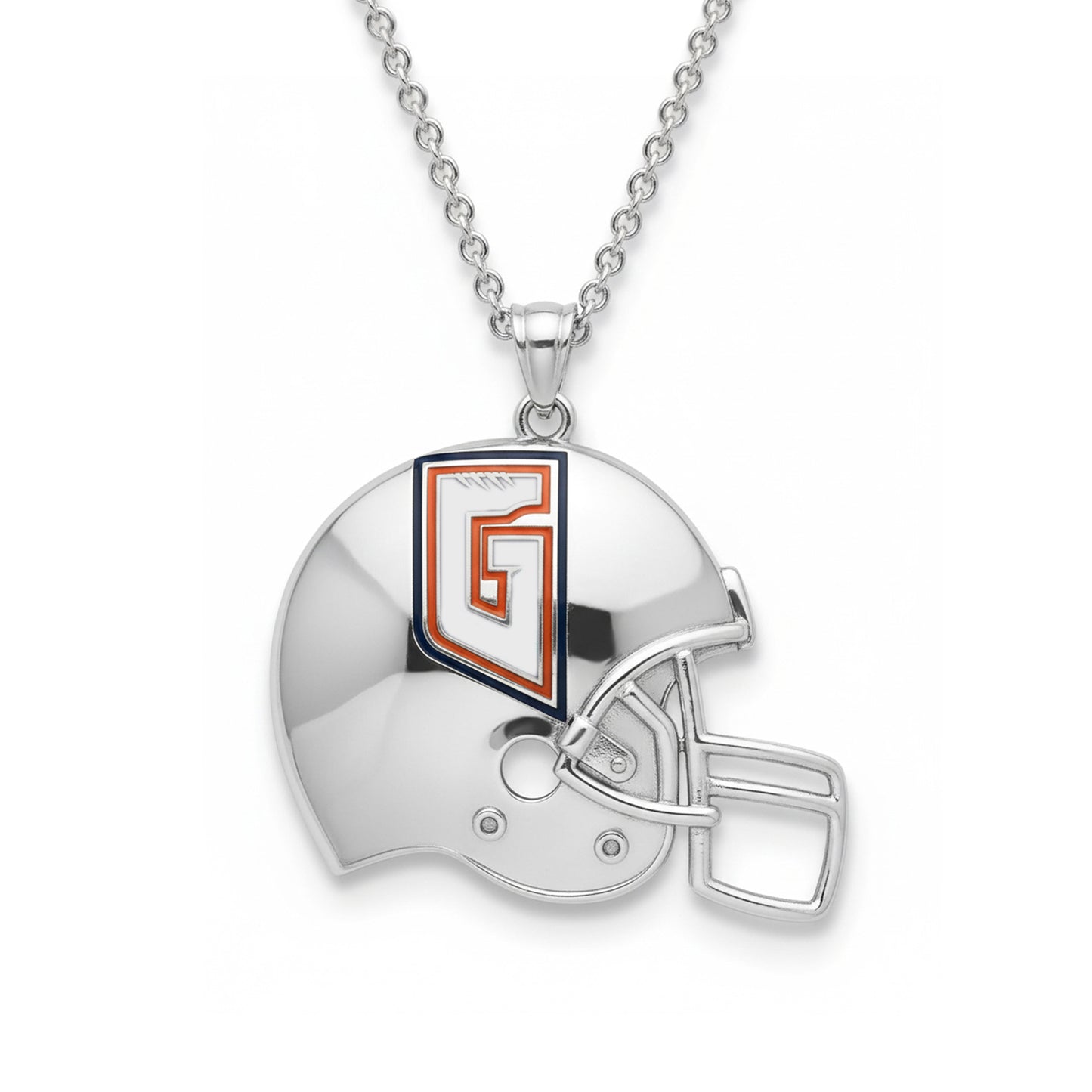 Glenn High School Helmet Pendant (Grizzlies) – Sterling Silver 925