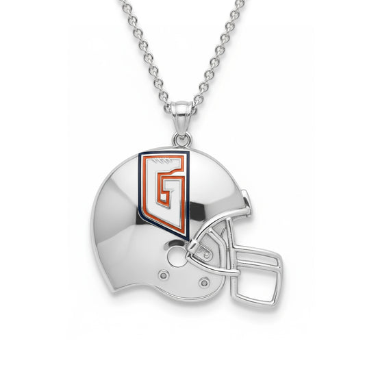 Glenn High School Helmet Pendant (Grizzlies) – Sterling Silver 925