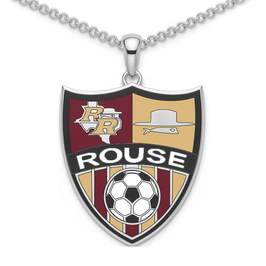 Rouse High School Shields Pendant (Raiders)-Sterling Silver 925