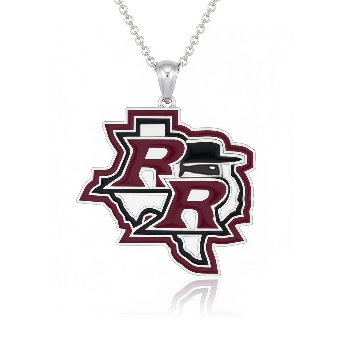 Rouse High School Pendant With Enamel (Raiders) – Sterling Silver 925