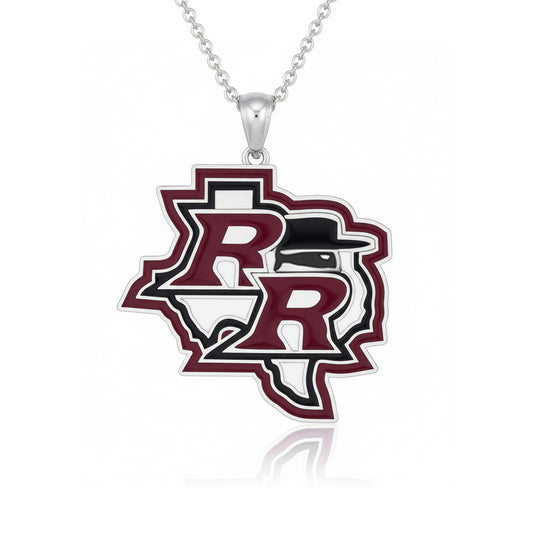 Rouse High School Pendant With Enamel (Raiders) – Sterling Silver 925