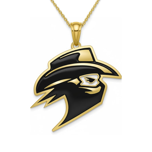 Rouse High School Exclusive Mascot Pendant (Raiders) – Yellow Gold-Plated Sterling Silver 925