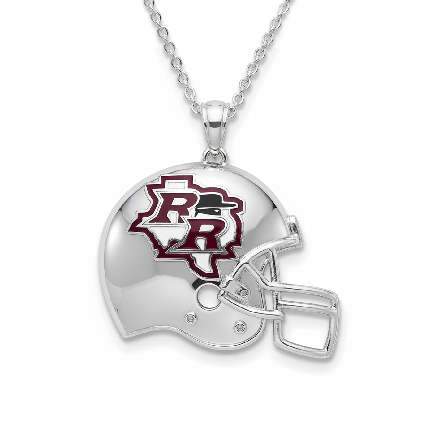 Rouse High School Helmet Pendant (Raiders) – Sterling Silver 925