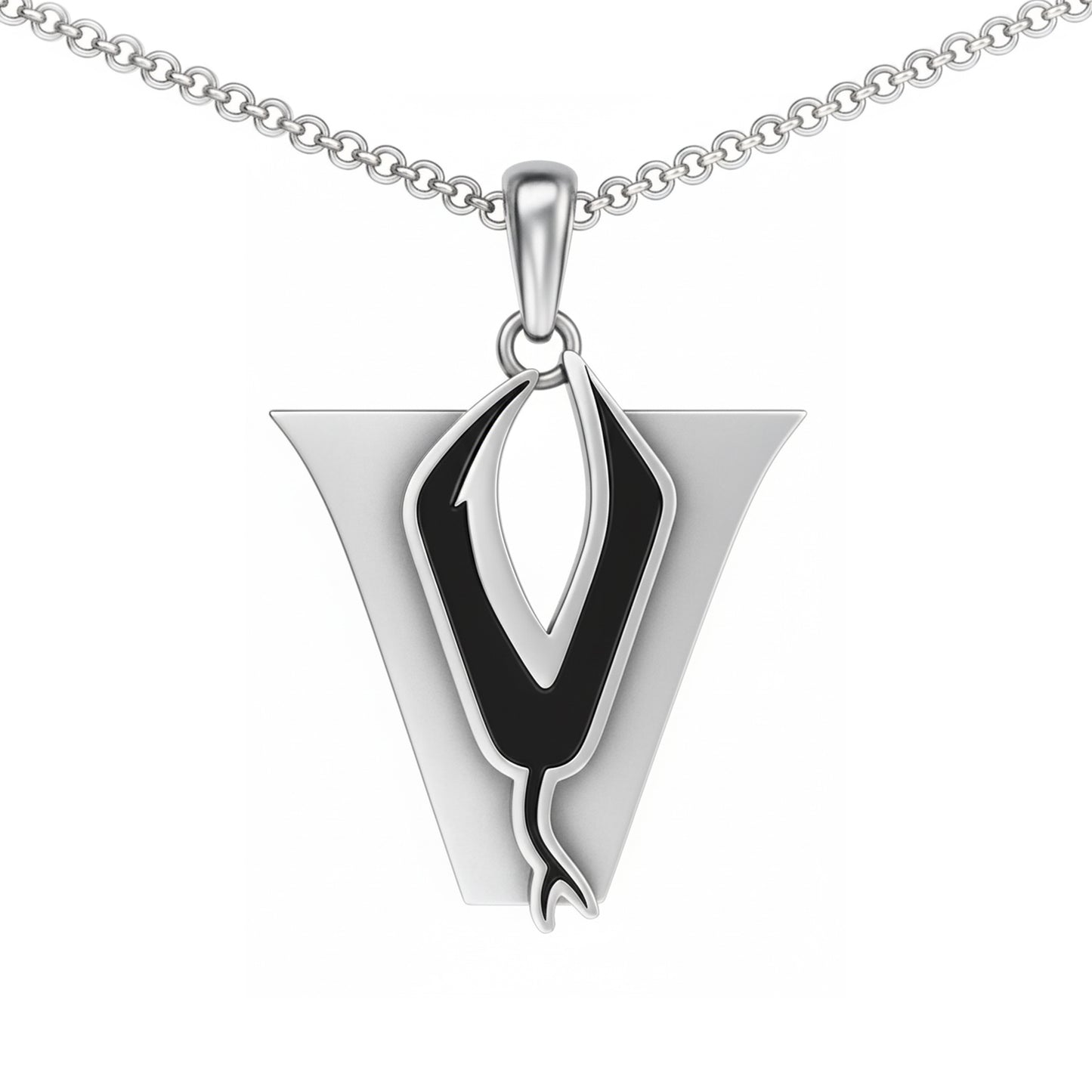Vandegrift High School “V” Logo Pendant (Vipers)-Sterling Silver 925